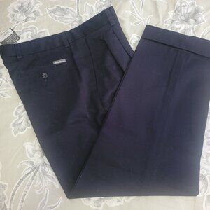 Eddie Bauer Cotton Pleated Waist Cuffed Dress Chinos Pants 33" x 30"  NWT
